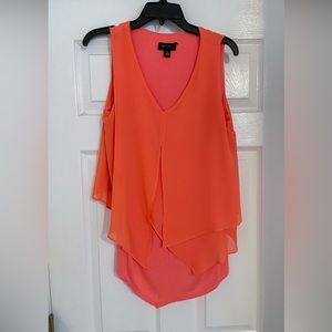Orange Blouse Women’s Medium AB Studio Layered